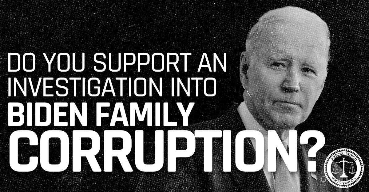 RT @JudicialWatch: RETWEET if you support an investigation into Biden family corruption! https://t.co/RnnEWn3KAt