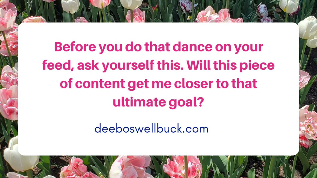 Before you do that dance on your feed, ask yourself this. Will this piece of content get me closer to that ultimate goal? buff.ly/3O2TipP
#digitalmarketingtips #torontobusiness #canadianbusiness