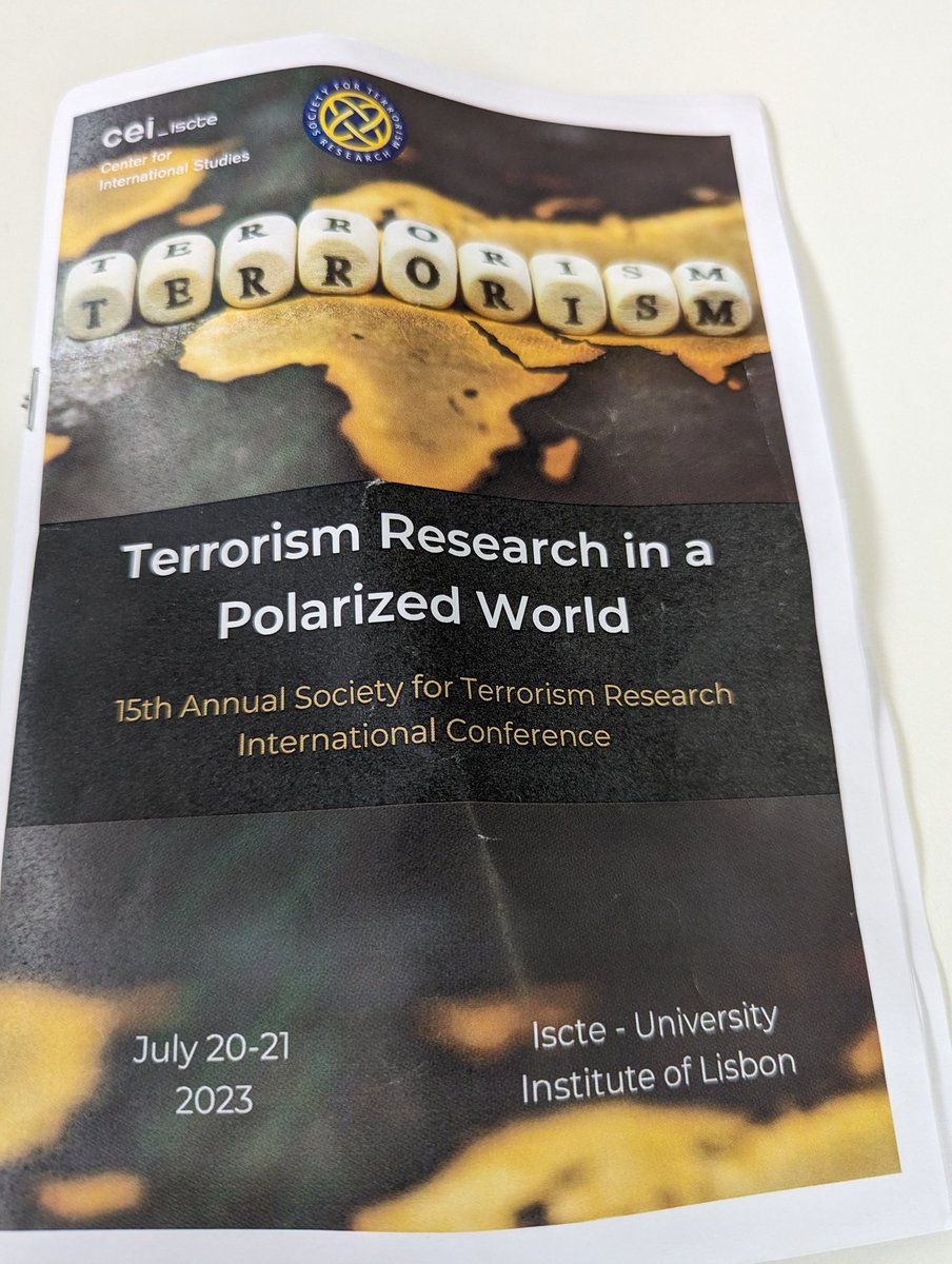 Lots of amazing research being shared at this year's Society for Terrorism Research International Conference. 
#STR2023