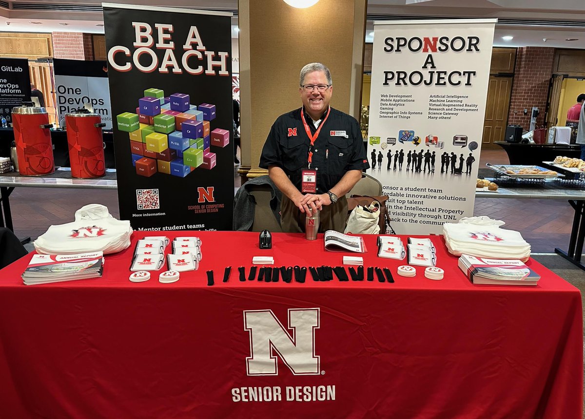 DocBohn's tweet image. Are you at #NebraskaCode this week? Please stop by our booth to discuss the @UNLComputing Senior Design program!
#NebrCode @ConferenceNE @amegala