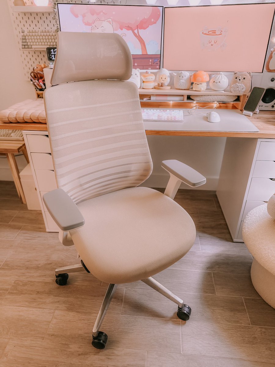 goldenmirmy's tweet photo. new ergonomic chair 🌀🤍✨

🏷️ 
#officebybranch #branchfurniture #fyp #explore #deskinspo #homeoffice #cozyvibes #gaming #ergonomic https://t.co/oGjdsL91gf