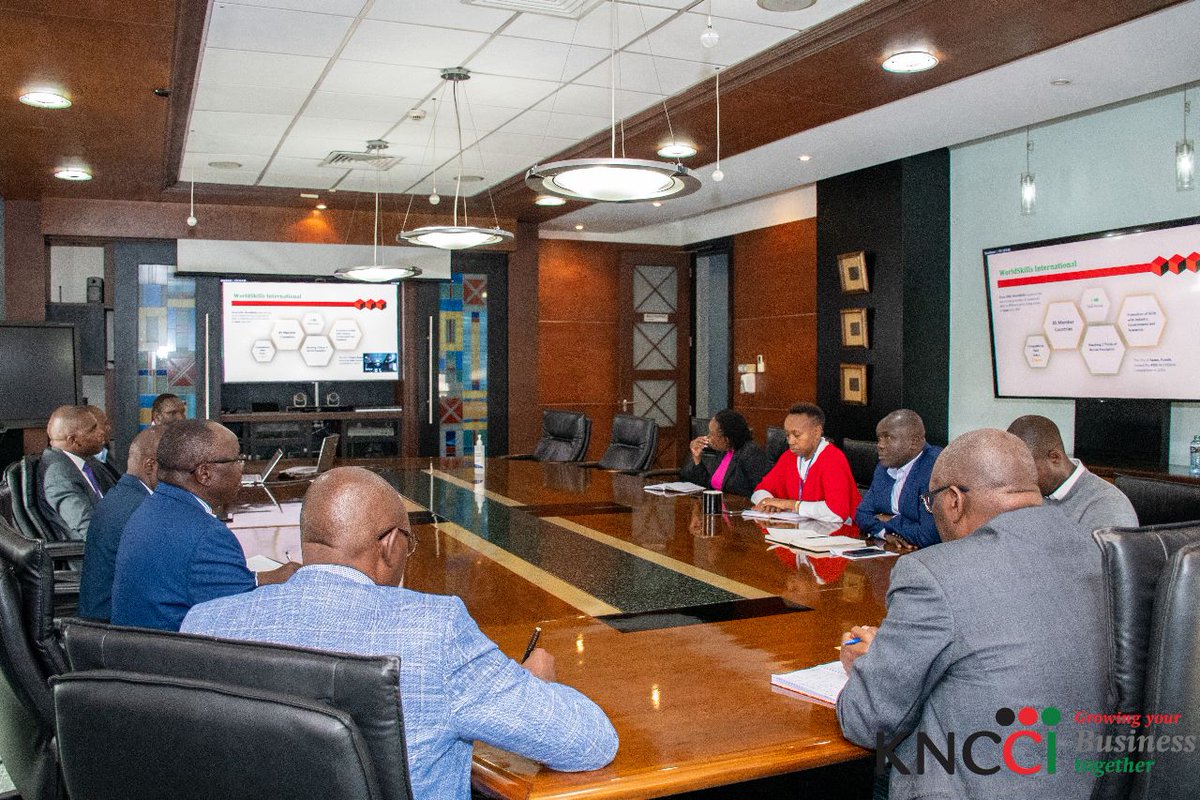 TVETAKenya's tweet photo. 1. TVETA DG Dr Kipkirui Langat today held a meeting with NMG Group CEO Mr Stephen Gitagama &amp; the President of the KNCCI Dr Erick Ruto to discuss partnership for the forthcoming WorldSkills Kenya Competition @Langat_Kipkirui @NationAfrica @EduMinKenya @WorldSkills @worldskillsKE https://t.co/zhD8bY4Tfg