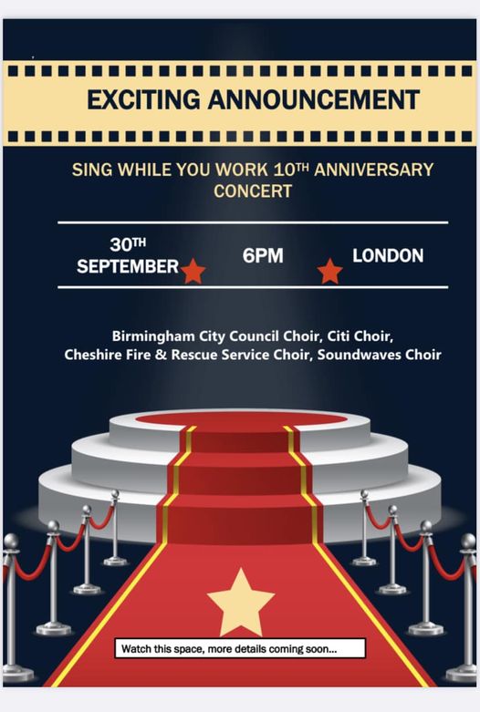 WorkplaceVoices's tweet photo. Well this is going to be amazing! We can’t believe it was 10 years ago when we filmed Sing While You Work with @GarethMalone Work is well underway to get the choirs back together for a big anniversary concert. Save the date and watch this space for more details and ticket info https://t.co/w4MNntpVPU