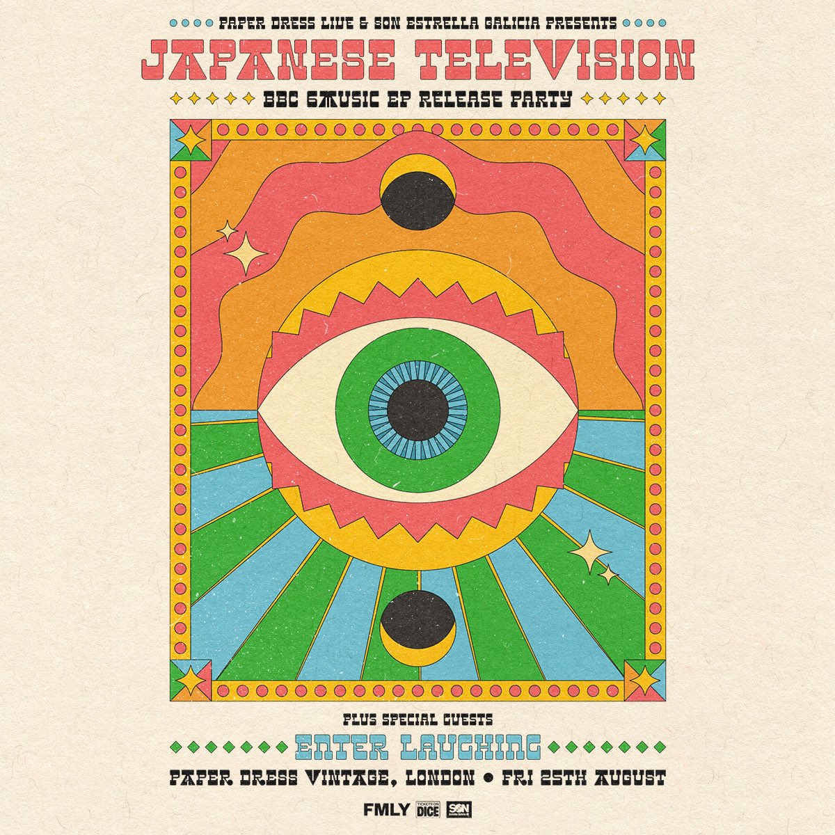 🌞🌞🌞NEXT SHOW🌞🌞🌞

To celebrate the release of our ‘BBC Live Session’ 7 inch we’re playing Hackney’s very tasty Paper Dress Vintage.

🛸🛸🛸 25th August 🛸🛸🛸

Ticket link in bio 

Support from the excellent Enter Laughing and more 

<a href="/FMLY_Agency/">FMLY Agency</a> 
<a href="/paperdressed/">Paper Dress Vintage</a>