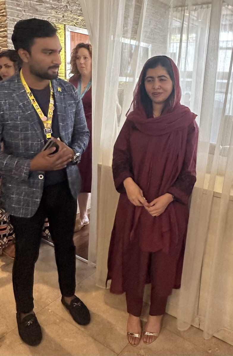 joshuavd's tweet photo. Had an incredibly inspiring and uplifting experience meeting @Malala and Yousafzai Ziauddin at the @WomenDeliver Conference #WD2023 in #Kigali #Rwanda.
#Inclusion #Changemakers #asiasteeringcommittee #ISYD @ISYDPakistan @ARROW_Women @UNGEI @UNFPAPakistan @edu_transformer https://t.co/jej76589dE