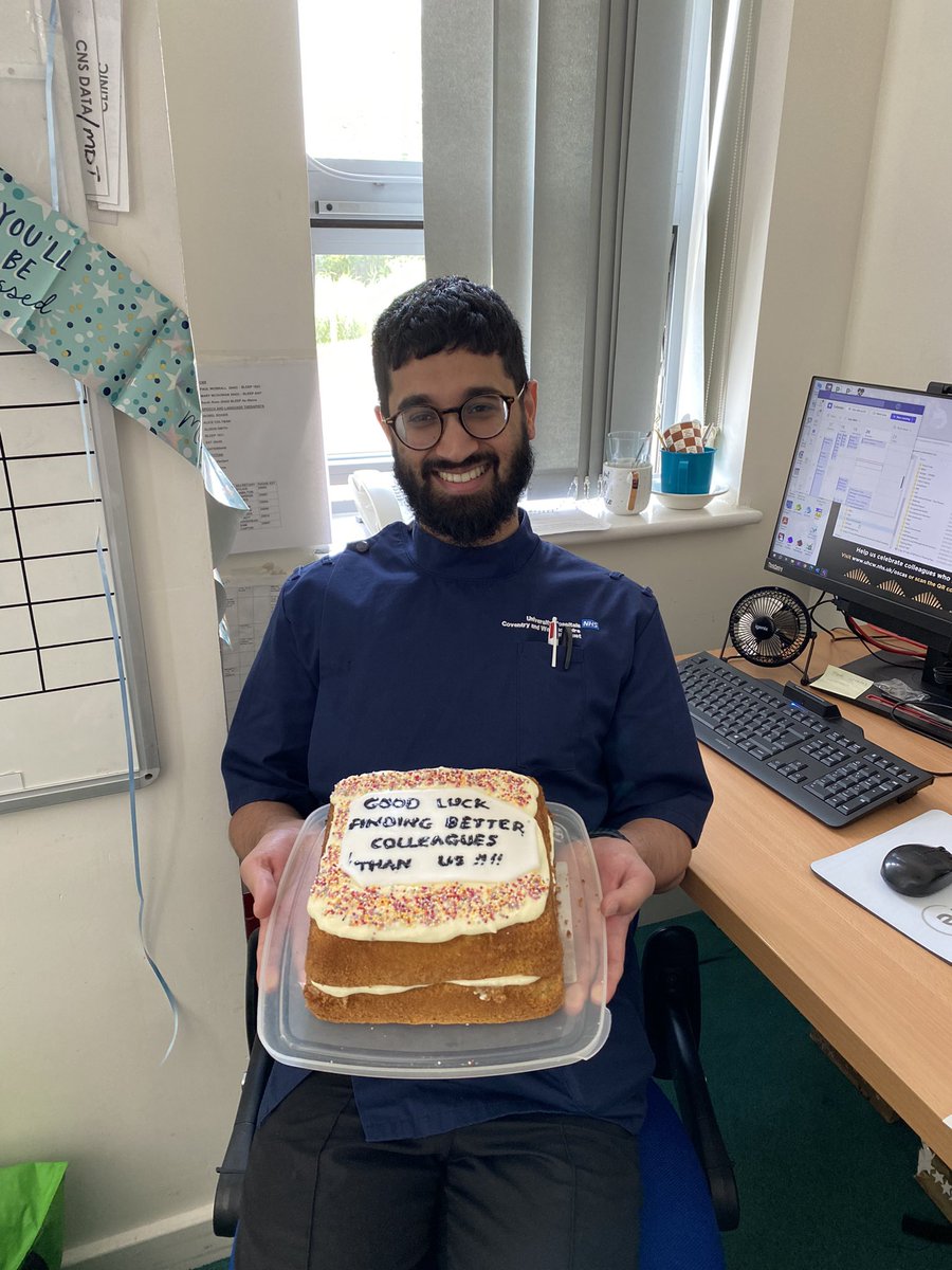 A sad day in our head and neck team as we say goodbye to our H&amp;N CNS legend @UsmanAftab19 as he heads off to London to start a new venture. Team head and neck will miss you!