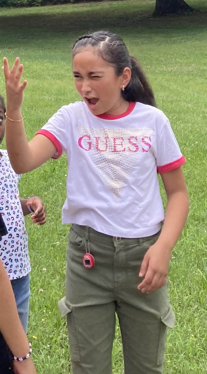 StampCampCG23's tweet photo. *Pause* If you love StampCamp give us a wink 😉😂! Can we spotlight Cadet Genesis and how thrilled she is to be at Clinton Grove #StampCamp !! I know that’s right, girl! Show that STEM passion!  @Title1_PGCPS @pgcps @MillardHouseII @APShretaC @Collins_NBCT @BarackObama 🛰️🚀☁️⭐️ https://t.co/gkjmt7xTRU