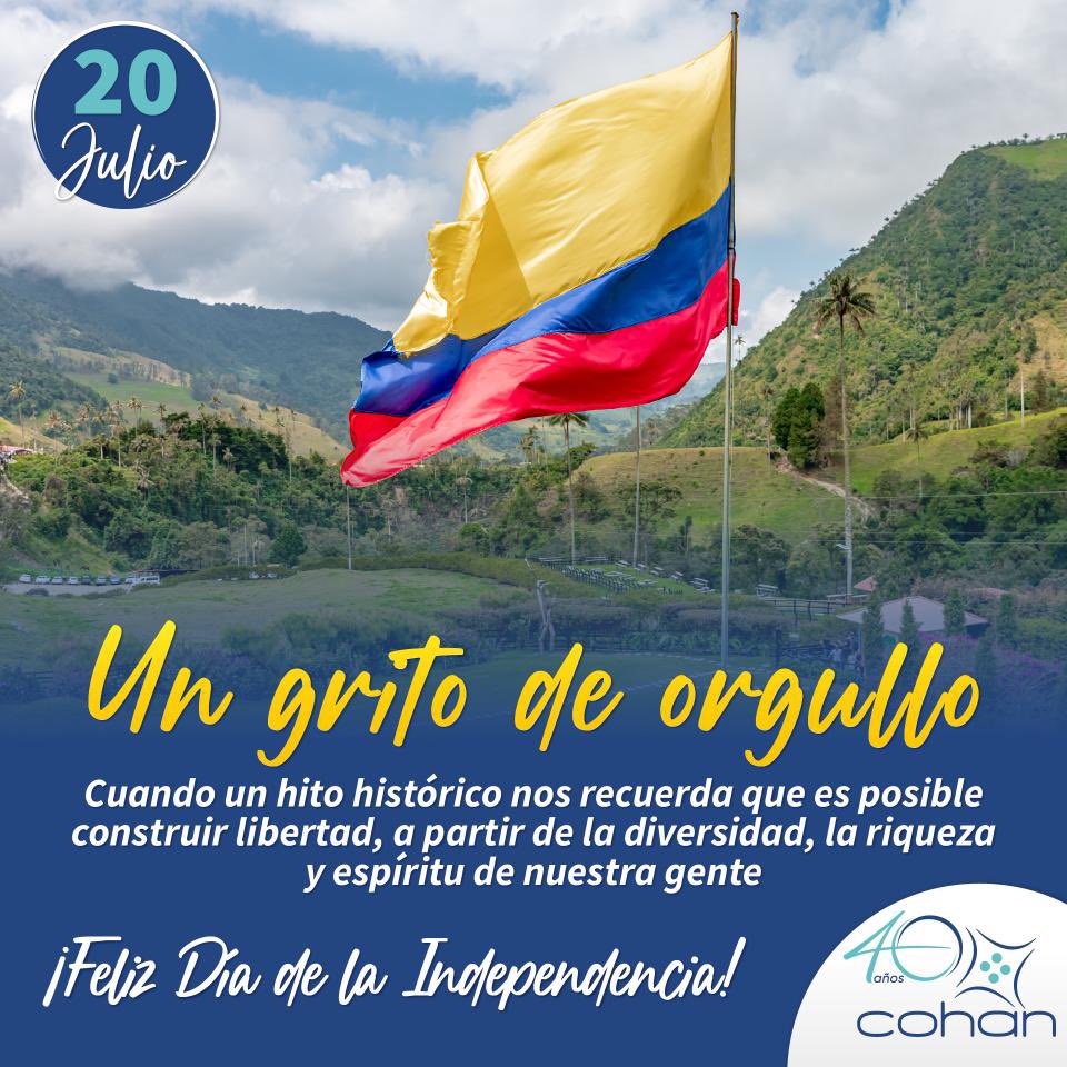 COHAN_med's tweet photo. Nos unimos a la celebración de los 213 años de independencia de nuestro país 👏🏻👏🏻👏🏻 https://t.co/a92aoXaKFa