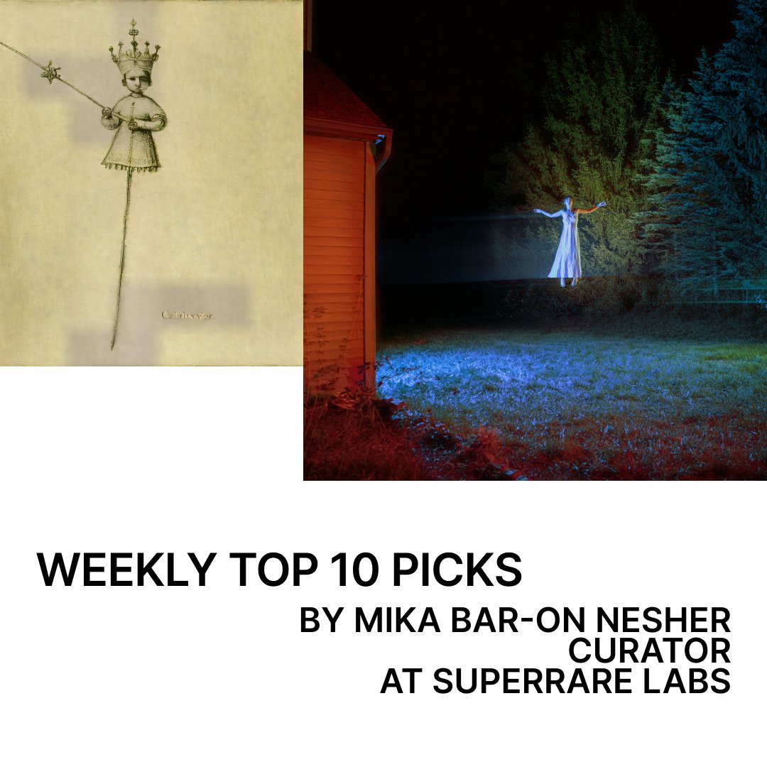 Check out these picks by SR Curator @SuperRareMika  💎

Featuring
<a href="/Rivadeneira___/">Roberto Rivadeneira</a> <a href="/theog__/">Theo Goodman</a> <a href="/ClaireSilver12/">Claire Silver 🌸</a>  <a href="/emikusano/">Emi Kusano🌠</a> <a href="/SpectacularWay/">Spectacular.way | SR 💎</a> <a href="/bottoproject/">Botto</a> <a href="/IsraelRiqueros/">Israel Riqueros</a> <a href="/madebyoona/">OONA</a> <a href="/shesaidred/">shesaidred; n. córdova</a> <a href="/adaezeokaro/">ada.</a>

superrare.com/features/mikas…