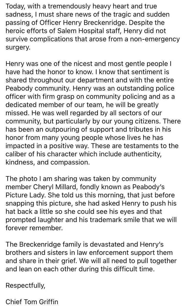 Peabody Police tweet media