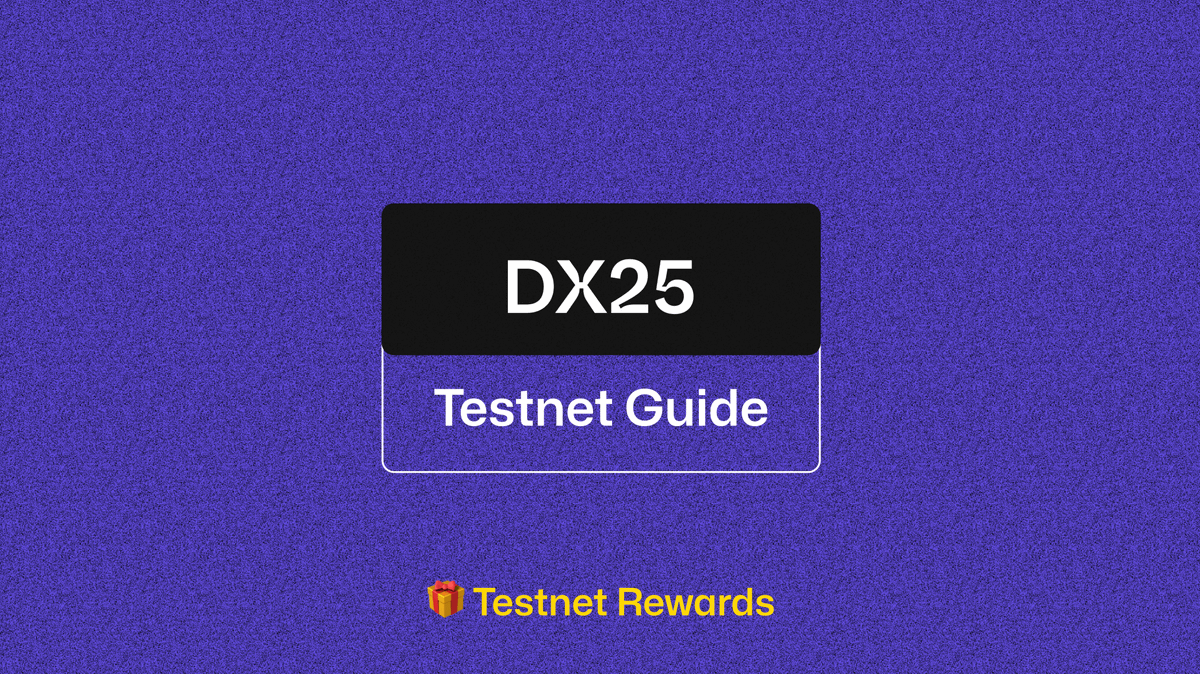 its_airdrop's tweet photo. The @DX25Labs Testnet is live.

More than $100,000 worth of $DX25 tokens have been allocated as incentives for the testnet and early users⚡️

Also, there is a possibility of an additional #airdrop.

Here is a full guide thread🧵 https://t.co/nDipBjbw4G