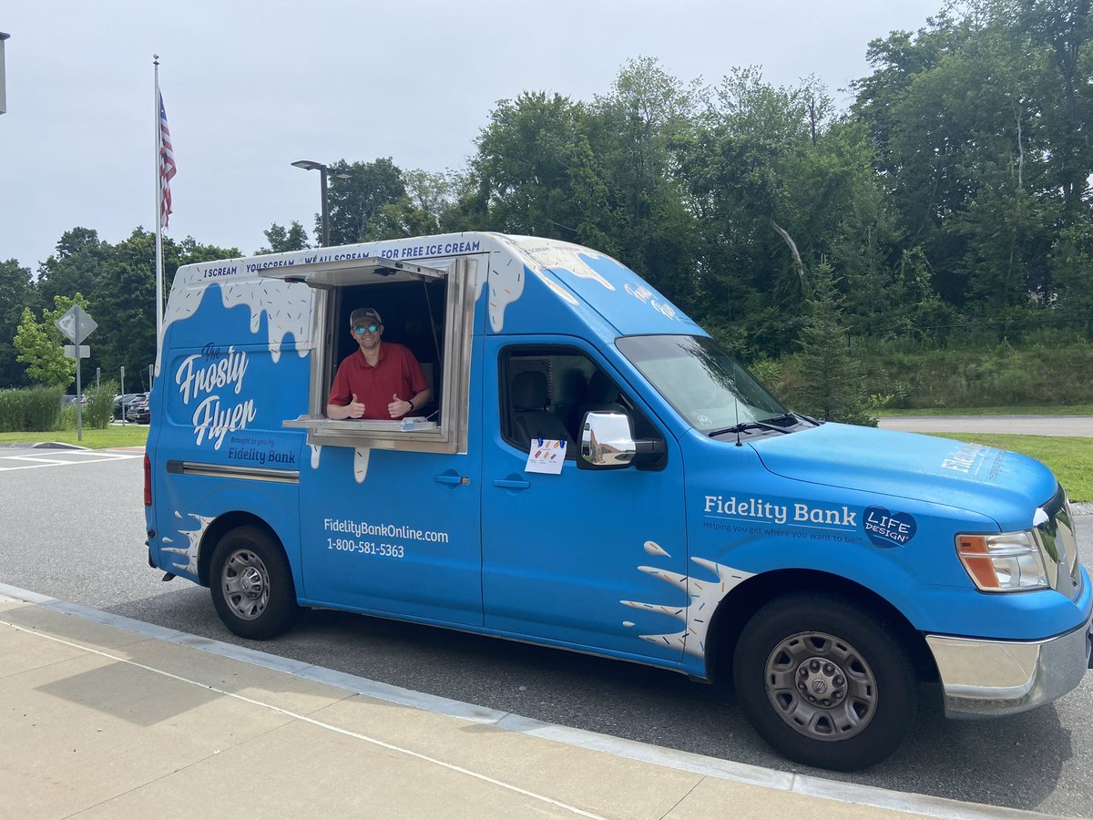 Thank you to Tom, Fidelity Bank, and the Frosty Flyer for a visit to the summer school programs at Nelson Place School. Cooling down all our scholars!
