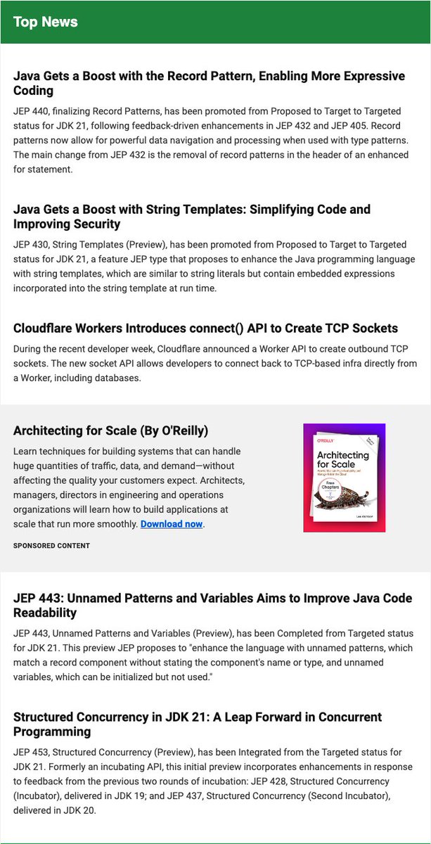 bazlur_rahman's tweet image. In the InfoQ newsletters, out of 5, 4 are written by me, which is fantastic.

#infoQ #newsletter