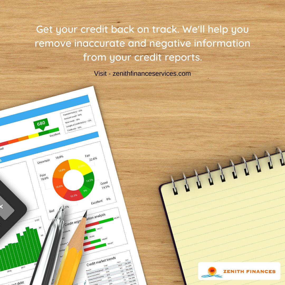 zenithfinances's tweet photo. Credit repair is our specialty. We'll work with you to identify and remove the errors on your credit reports, so you can get the credit you deserve.
Visit - https://t.co/WCK8DmSVkv
#Zenithfinances #creditrepair https://t.co/4efiw68ZAf