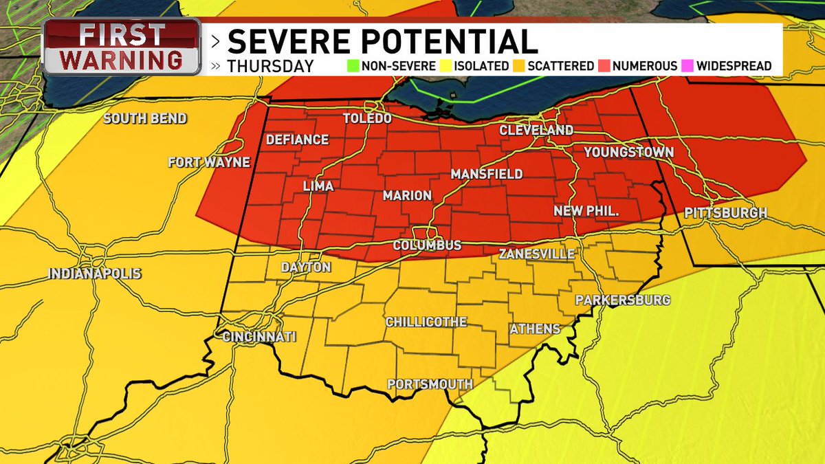 Thursday is an #AlertDay. Much of Ohio has been upgraded to a Level 3 ...