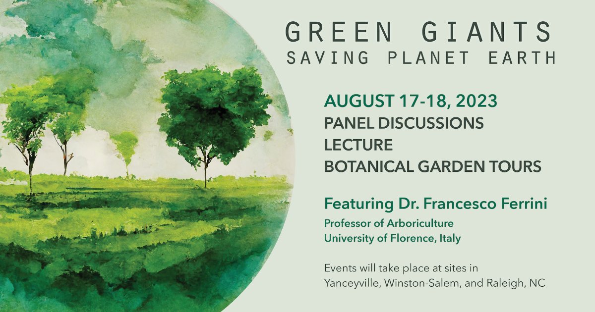 Green Giants Event: August 17-18, 2023. These FREE events will take place in Yanceyville, Winston-Salem, and Raleigh, NC. More information and registration can be found here: centralnorthcarolina.wildones.org/home/events/

#GreenGiantsSavingPlanetEarth #greenplanet #healingearth #trees