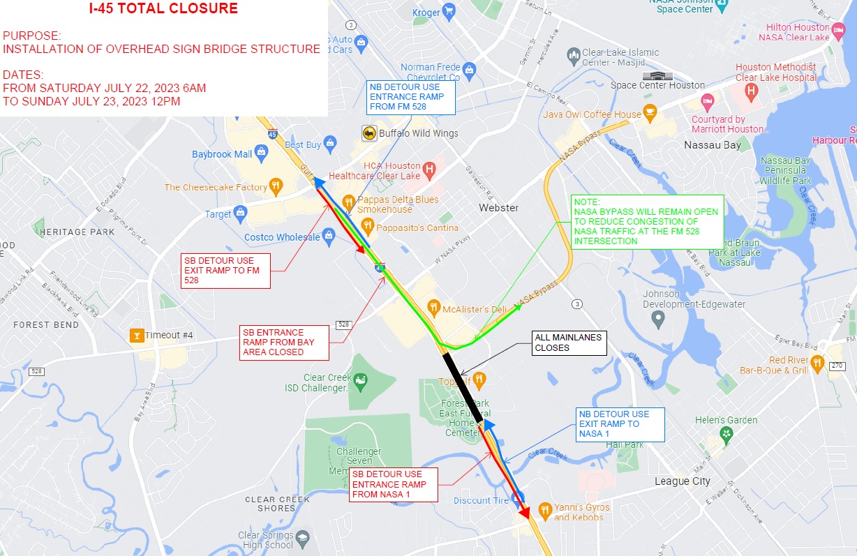 TxDOT HOU District On Twitter THIS WEEKEND I 45 Gulf Freeway txdot-hou-district-on-twitter-this-weekend-i-45-gulf-freeway