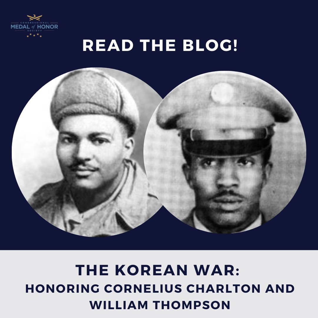 #KoreanWar Armistice Day is one week away, and we’re recognizing two Korean War Medal of Honor Recipients who made the ultimate sacrifice to save the lives of their fellow comrades: @USArmy Sgt. Cornelius Charlton and PFC William Thompson.

https://t.co/SUJXDO8Oho https://t.co/QnzKeOABzK