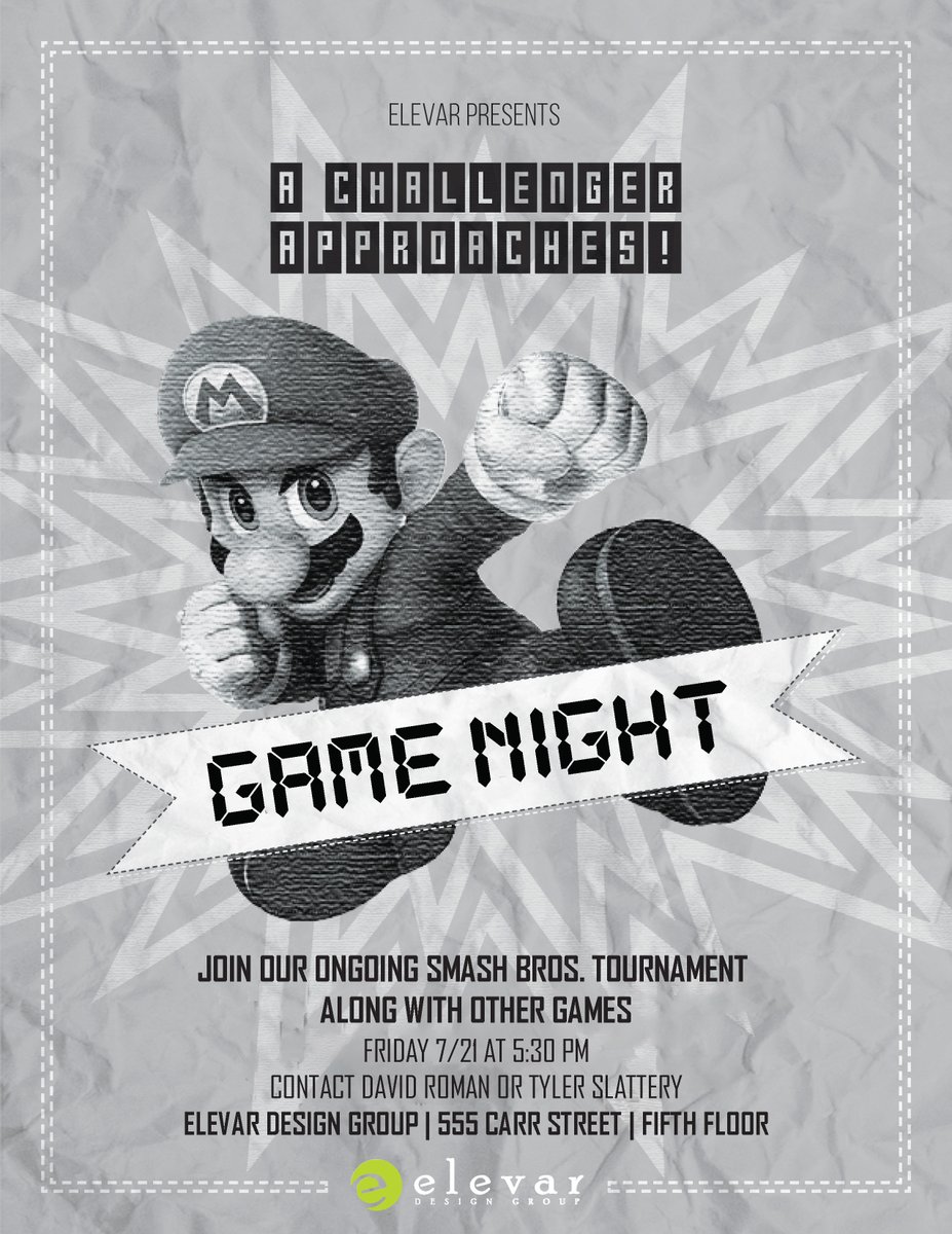 Elevar Design Group (@elevar_design) on Twitter photo <a href="/JoeyB/">Joey Burrow</a> Are you free on Friday? Join us for our Smash Bros. tournament. Assemble your crew and accept this challenge.
#RuleTheJungle #SmashBros #Bengals <a href="/JoeyB/">Joey Burrow</a> Are you free on Friday? Join us for our Smash Bros. tournament. Assemble your crew and accept this challenge.
#RuleTheJungle #SmashBros #Bengals