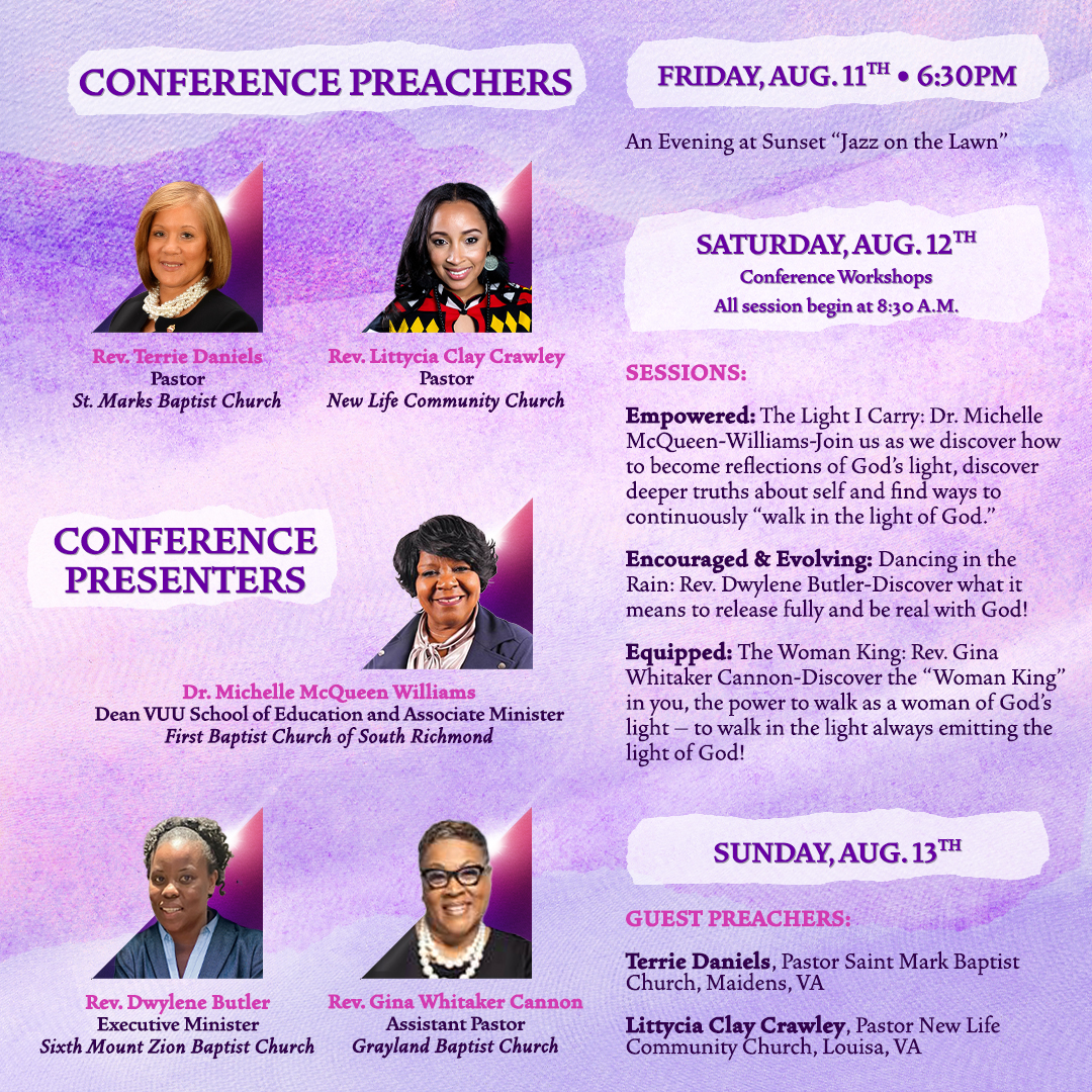 Calling all empowered women! Join us at the Women's Conference 2023, as we SHINE. Let's come together to be inspired, encouraged, and equipped to walk in God's light from August 11-13. Register now at fbctoday.org. #WomenEmpowered #ShineConference #WomenInMinistry