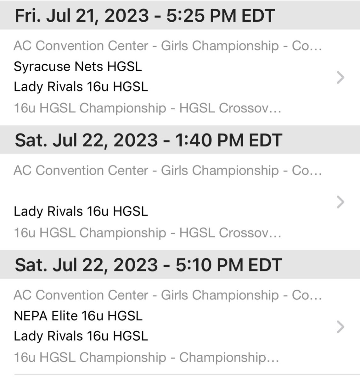 Excited for the @hgsl_girls championship tournament this weekend in Atlantic City!! My schedule is below:
@LadyRivals @GovsHoops