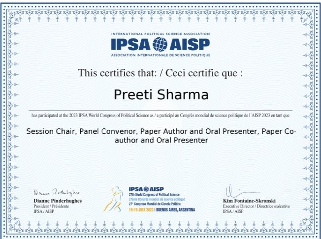 preetisha1006's tweet photo. Delighted presenting my work on "#SAGAR: #MaritimeDiplomacy of #India" & '#SmallIslandDiplomacy of #INDIA' @buenosaires #IPSAWorldCongress2023 @ipsa_aisp 15-19July2023 #ForeignAffairs #SouthAsia #IOR #IndoPacific #Indianocean @PROCUG1 @DrSJaishankar @ipsa_aisp #RC35 @rammadhav_ https://t.co/RpnN5R1ozv