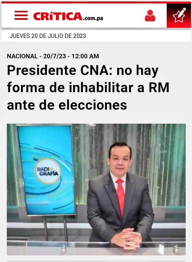 ¡Hagan lo que hagan! NO PUEDEN INHABILITARLO, lo único que logran es demostrar con hechos, que si hay PERSECUCIÓN POLÍTICA contra Ricardo Martinelli.
#NoMásManipulación #NoMásPersecución #NoMásEngaños #NoMas
