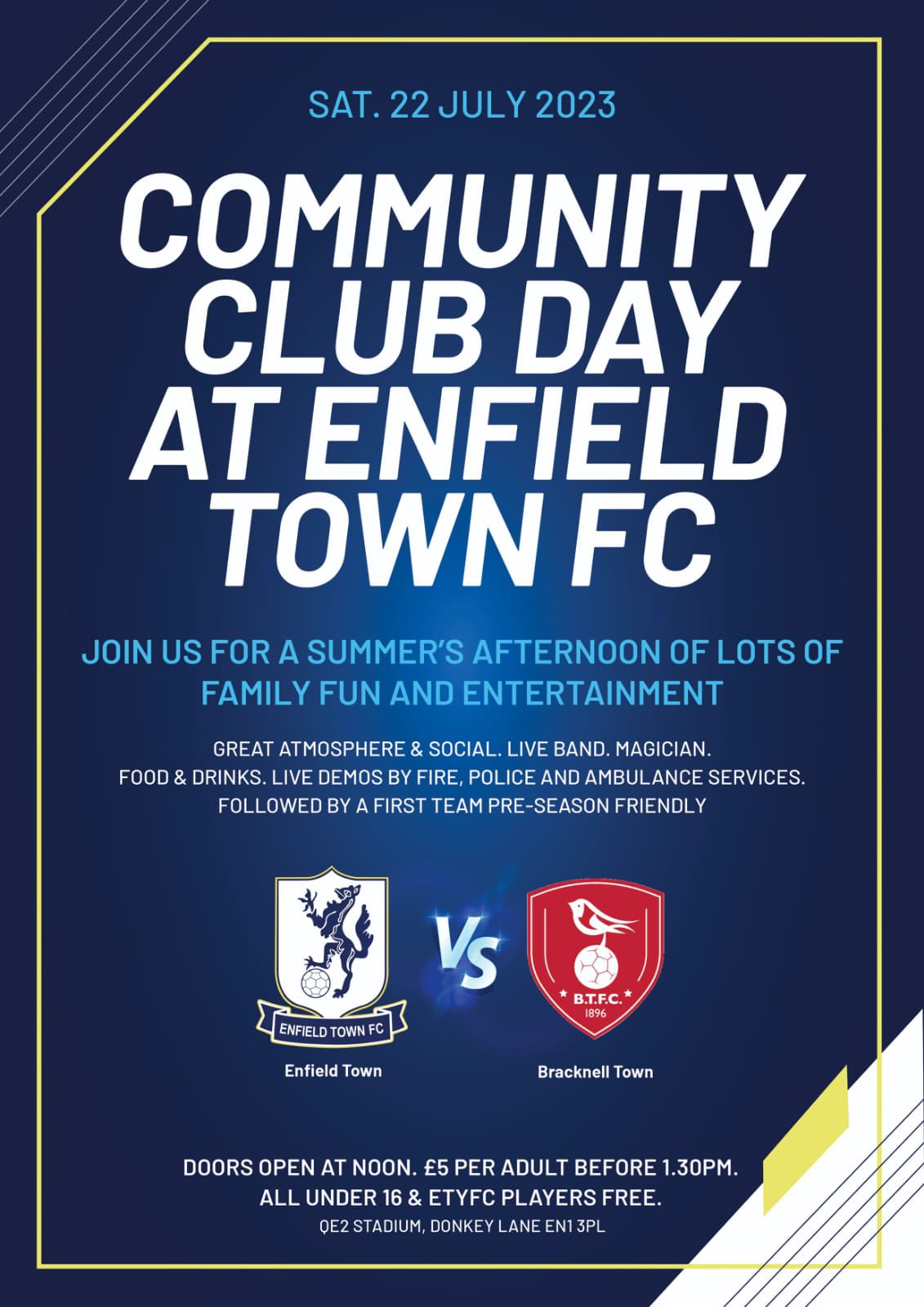 Enfield Town FC on Twitter "1/2 COMMUNITY FUN AND EMERGENCY SERVICES