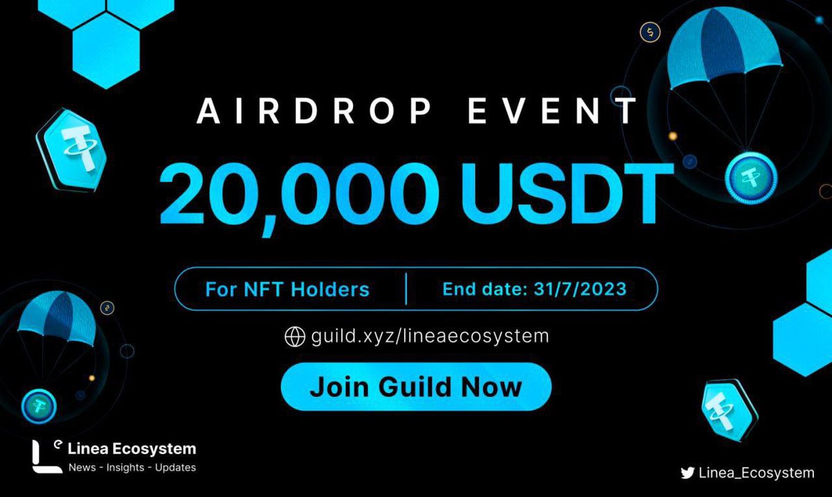 New airdrop: Linea Mainnet's launch By Linea Ecosystem (USDT)
Total Reward: 20,000 USDT
Rate: ⭐️⭐️⭐️⭐️
Winners: For Everyone
Distribution: within a week after ends

Airdrop Link: t.me/airdropinspect…

#Airdrop #Airdrops #Airdropinspector #Linea #LineaEcosystem #USDT #WEB3