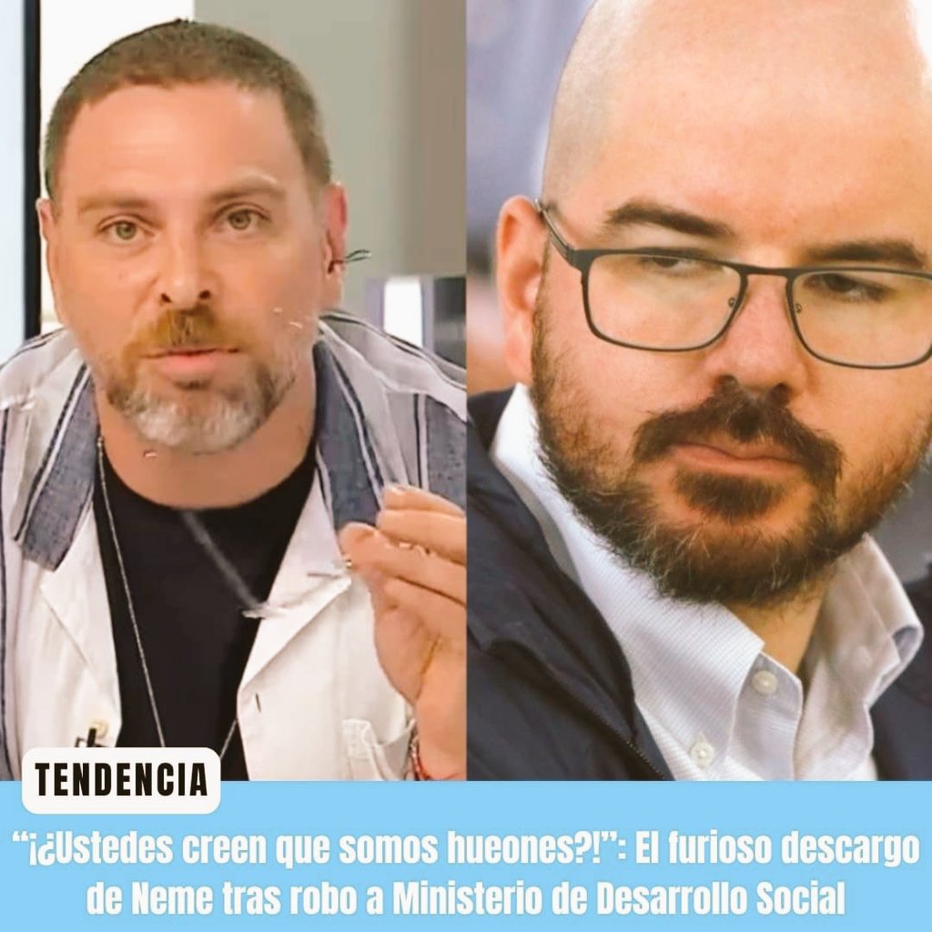 Rodolfo Ayala (@ayala_rodolfo) on Twitter photo José Antonio Neme por "robo" del ministerio de <a href="/GiorgioJackson/">Giorgio Jackson</a>
"¿UDS CREEN QUE SOMOS HUEVONES?"
Esto ya no da para más.
R E N U N C I A !
#Jackson <a href="/Mega/">Mega</a> <a href="/meganoticiascl/">Meganoticias</a> <a href="/tudia_13/">#TuDia13</a> #Alerta <a href="/jananeme/">Jose Antonio Nemen</a> José Antonio Neme por "robo" del ministerio de <a href="/GiorgioJackson/">Giorgio Jackson</a>
"¿UDS CREEN QUE SOMOS HUEVONES?"
Esto ya no da para más.
R E N U N C I A !
#Jackson <a href="/Mega/">Mega</a> <a href="/meganoticiascl/">Meganoticias</a> <a href="/tudia_13/">#TuDia13</a> #Alerta <a href="/jananeme/">Jose Antonio Nemen</a>