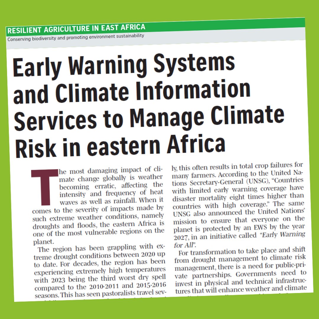 CGIARAfrica's tweet photo. 🚨🌧️ #EarlyWarning &amp; climate information systems help to build resilience, protect livelihoods and save lives.  

Learn how @icpac_igad, AICCRA &amp; others are working to increase access to these sytems in the Greater Horn of Africa. #EW4ALL

https://t.co/721pZk7oit https://t.co/sFEIPmGfLF