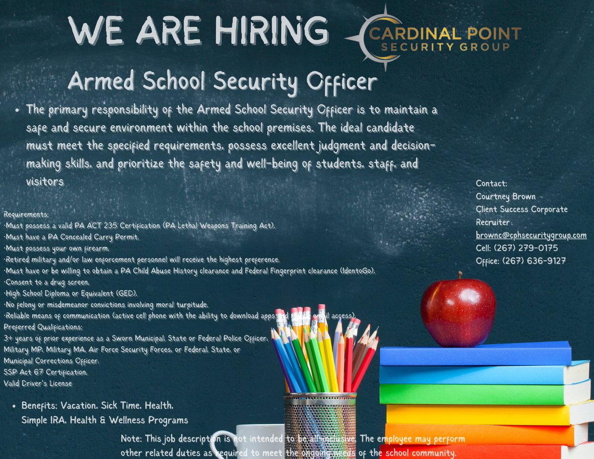 PrincipalSborz's tweet photo. Looking for a rewarding position to give back to the community. Look no further come join our team at DBASD. https://t.co/l5cwVJLheL