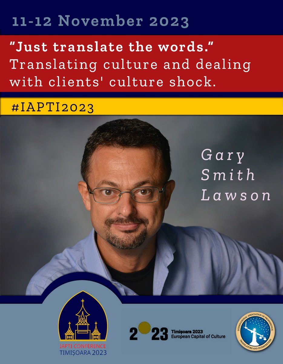 #IAPTI is excited to announce its amazing line-up of speakers for the coming #IAPTI2023 conference. 📢Registration opens in the coming days. Stay tuned! #xl8 #t9n #CPD #Romania 🇷🇴 #Timișoara
<a href="/GaryGlokalize/">Gary Smith Lawson</a>