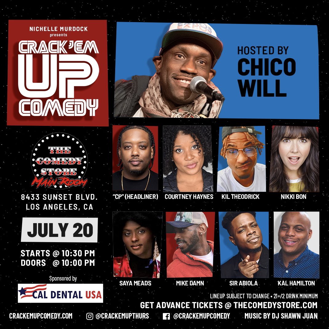 NICHELLEMURDOCK's tweet photo. We’re on &amp; UP TONITE!! Plenty of funny to go around @CrackemupLA! 1030p Main room @TheComedyStore #thursdayvibes #crackemup 
#risingstars #comedy ✨✨✨

Get Your Tix Here: https://t.co/R8iVY4JhGH 🎟️🎫🎟️ https://t.co/GYdeeQAKQ3