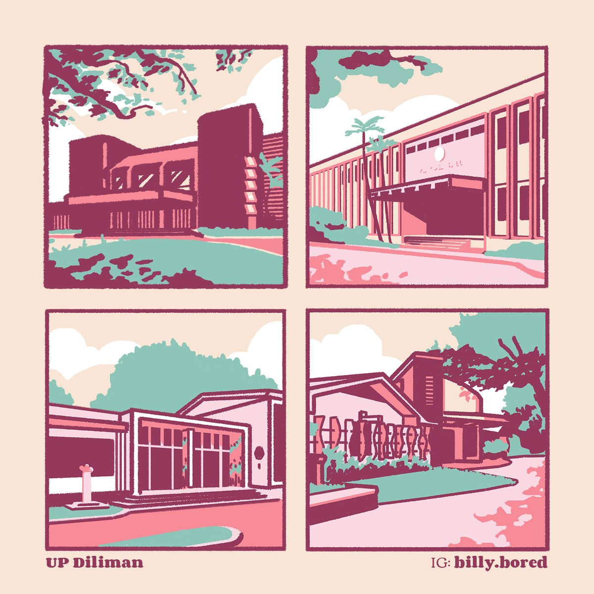 billybored's tweet photo. Syempre I gotta include College of Architecture!! Arki peeps know why I had to draw that particular view 🤡 https://t.co/FVhBu0rZg2