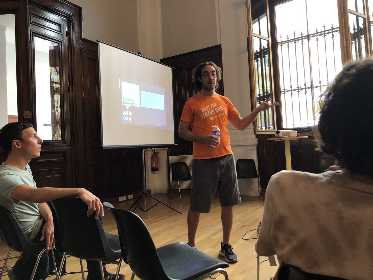 Tam (q/acc) (@tamarandom) on Twitter photo Fortunately orgs like <a href="/regensunite/">Regens Unite 🌱✨</a>, @BChain_for_Good and <a href="/Kernel0x/">Kernel</a> and activists like <a href="/JeanneBloch/">Jeanne Bloch</a> hold space for discussions about web3 culture, finance and governance focused on impact and regeneration. An @ethCC side event.
Here <a href="/HadarRot/">Hadar</a> explains why <a href="/gooddollarorg/">GoodDollar 💙🌏</a>. Fortunately orgs like <a href="/regensunite/">Regens Unite 🌱✨</a>, @BChain_for_Good and <a href="/Kernel0x/">Kernel</a> and activists like <a href="/JeanneBloch/">Jeanne Bloch</a> hold space for discussions about web3 culture, finance and governance focused on impact and regeneration. An @ethCC side event.
Here <a href="/HadarRot/">Hadar</a> explains why <a href="/gooddollarorg/">GoodDollar 💙🌏</a>.