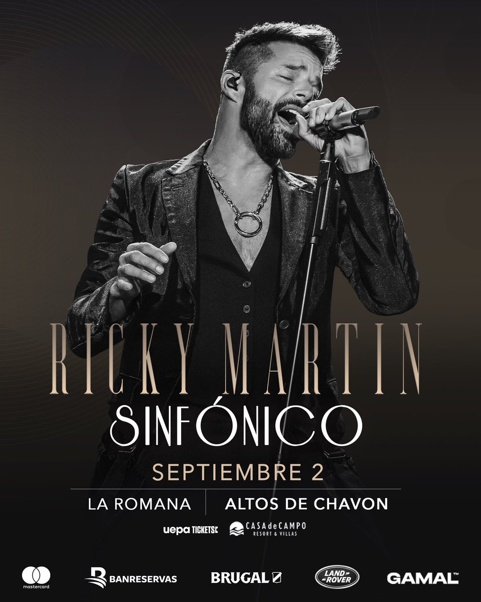 Muchas ganas que tengo de estar con ustedes una vez más en la República Dominicana 🇩🇴 Nos vemos el 2 de septiembre en #LaRomana #AltosDeChavon #Sinfónico