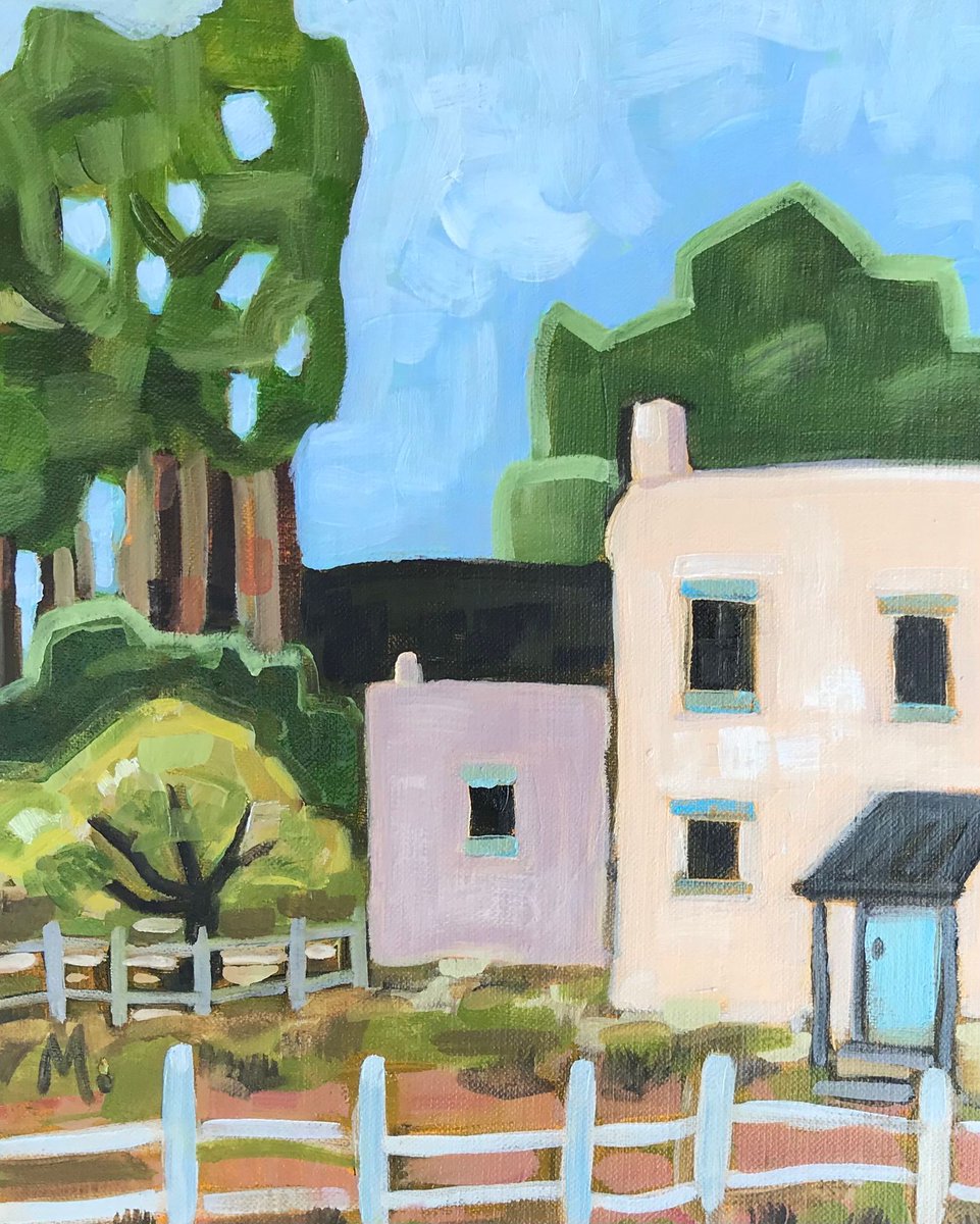 melodyromancito's tweet photo. "Backyards," oil on linen panel by Melwell, 12x9 – Call Parsons Gallery of the West at +1-575-737-9200 https://t.co/cp82coC8HM