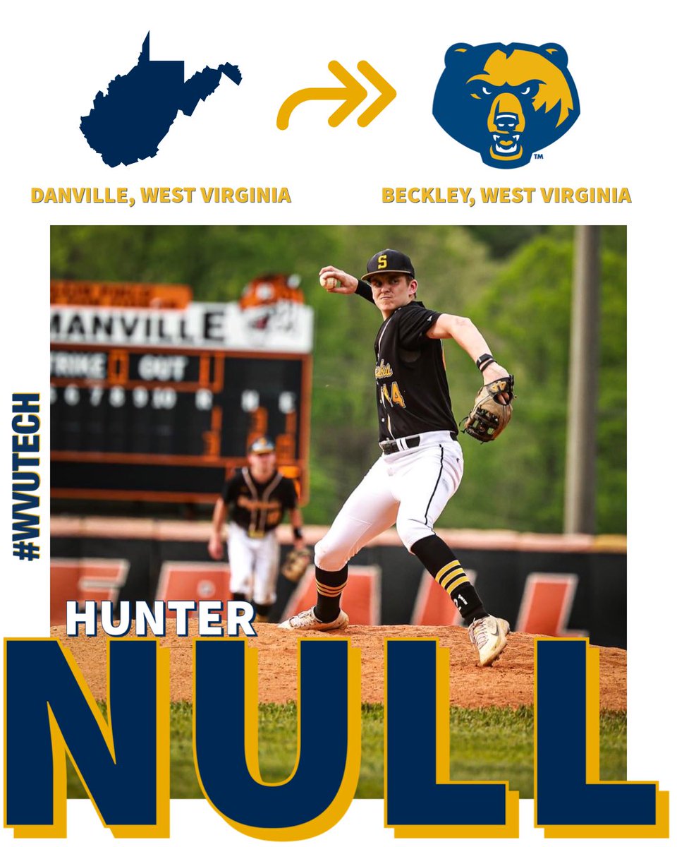 We are excited to announce the addition of Hunter Null to the 2024 @WVUTechBase roster. Null, who graduated from Scott High School, plans to study physical therapy as a Golden Bear.