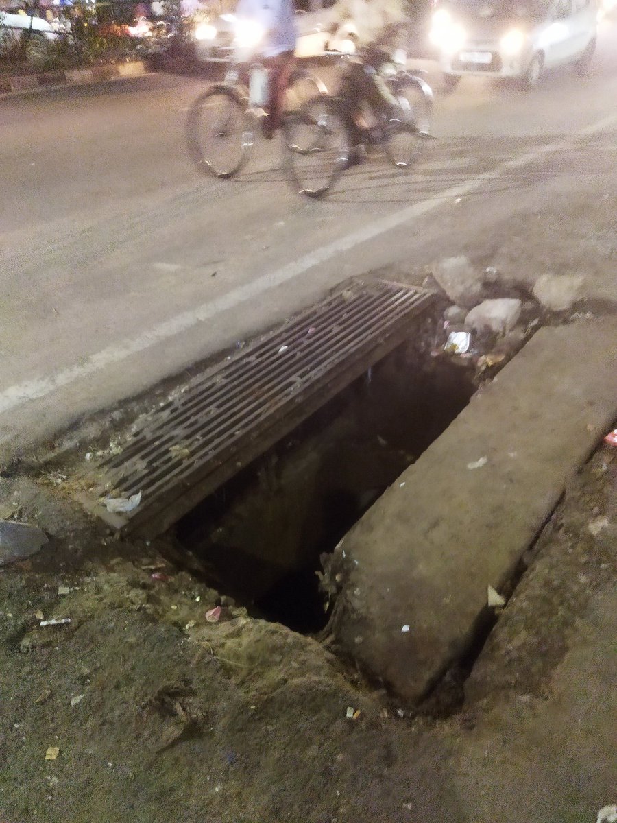 This pothole is open at Vivek Vivar Metro station, Jaipur almost in mid road, anyone can die....... No call is been responded from JMC helpline number. Please take care of this ASAP to avoid any mishappening. 
#Jaipur <a href="/jaipur_police/">Jaipur Police</a> <a href="/ashokgehlot51/">Ashok Gehlot</a> <a href="/PSKhachariyawas/">Pratap Khachariyawas</a> <a href="/RajGovOfficial/">Government of Rajasthan</a>