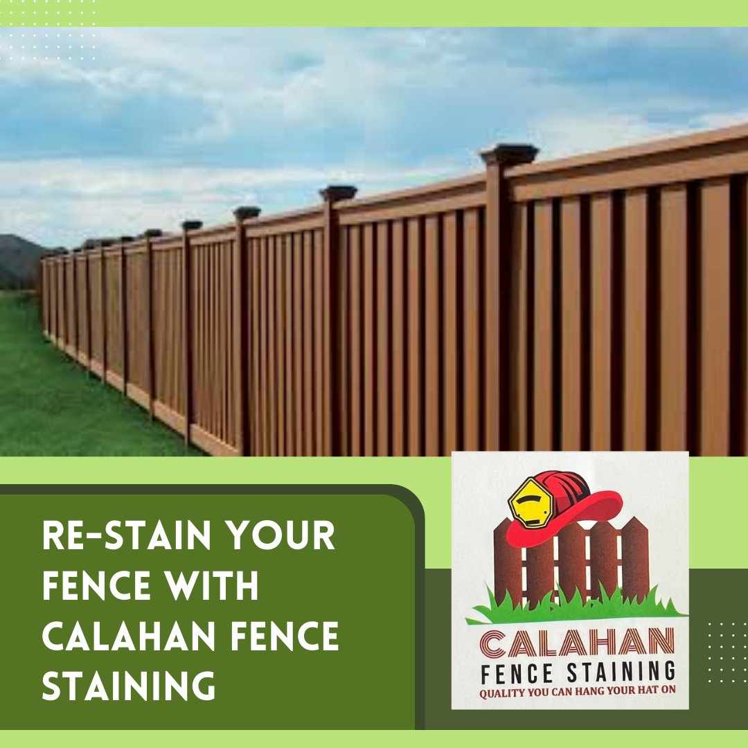 CalahanFence's tweet photo. The best time to re-stain a fence depends on various factors, including the climate in your region, the type of stain used, and the condition of the fence.
#FenceStaining #FenceRestoration #ResponsibleWoodCare #FenceRenewal https://t.co/M5206aVHZ7
