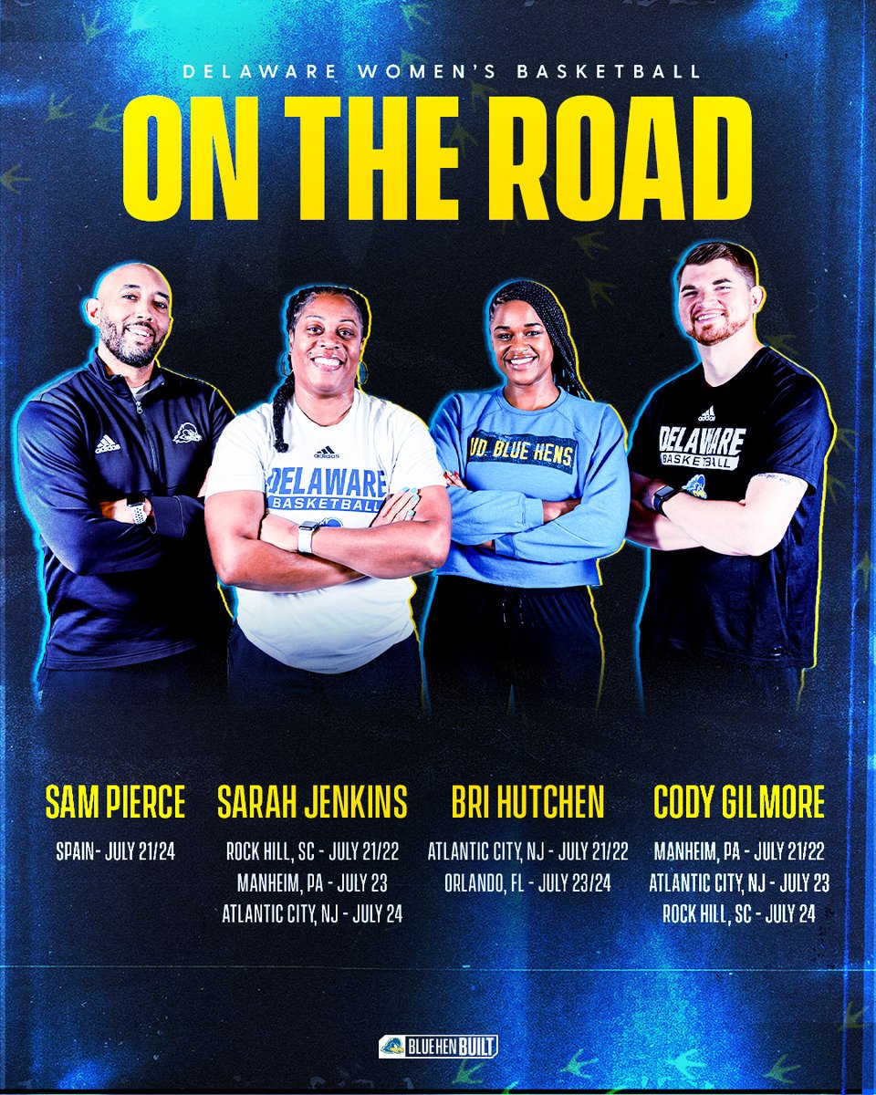DelawareWBB's tweet photo. Coming to a city...and country near 🫵 ✈️ https://t.co/eBRdP9NvxJ