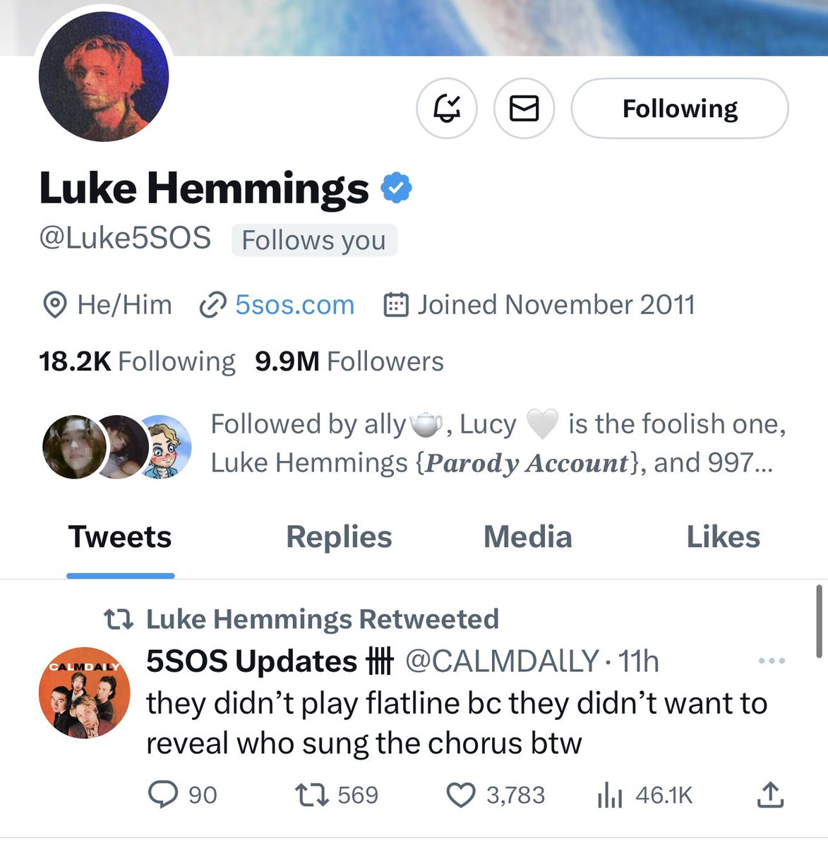 Tha5SOSFamily's tweet photo. it’s not funny @luke5sos https://t.co/ca53TuYkbG