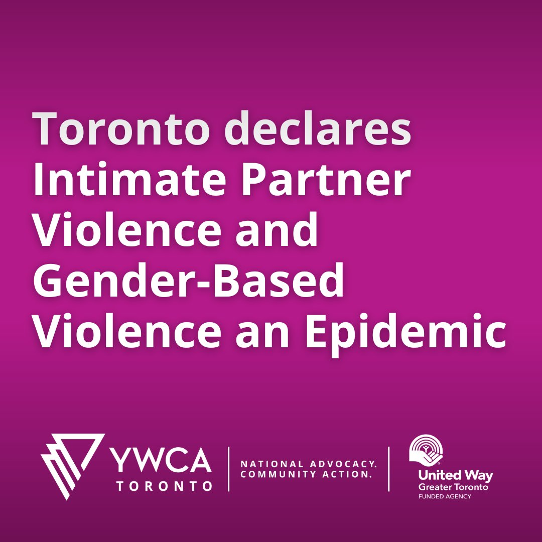 YWCA Toronto (@ywcatoronto) on Twitter photo 📢BREAKING NEWS
This morning, Toronto City Council passed a motion declaring Intimate Partner Violence (IPV) and Gender-Based Violence an epidemic in Toronto.
#GBV #IPV #CallItFemicide #Toronto #topoli #torontocityhall 📢BREAKING NEWS
This morning, Toronto City Council passed a motion declaring Intimate Partner Violence (IPV) and Gender-Based Violence an epidemic in Toronto.
#GBV #IPV #CallItFemicide #Toronto #topoli #torontocityhall