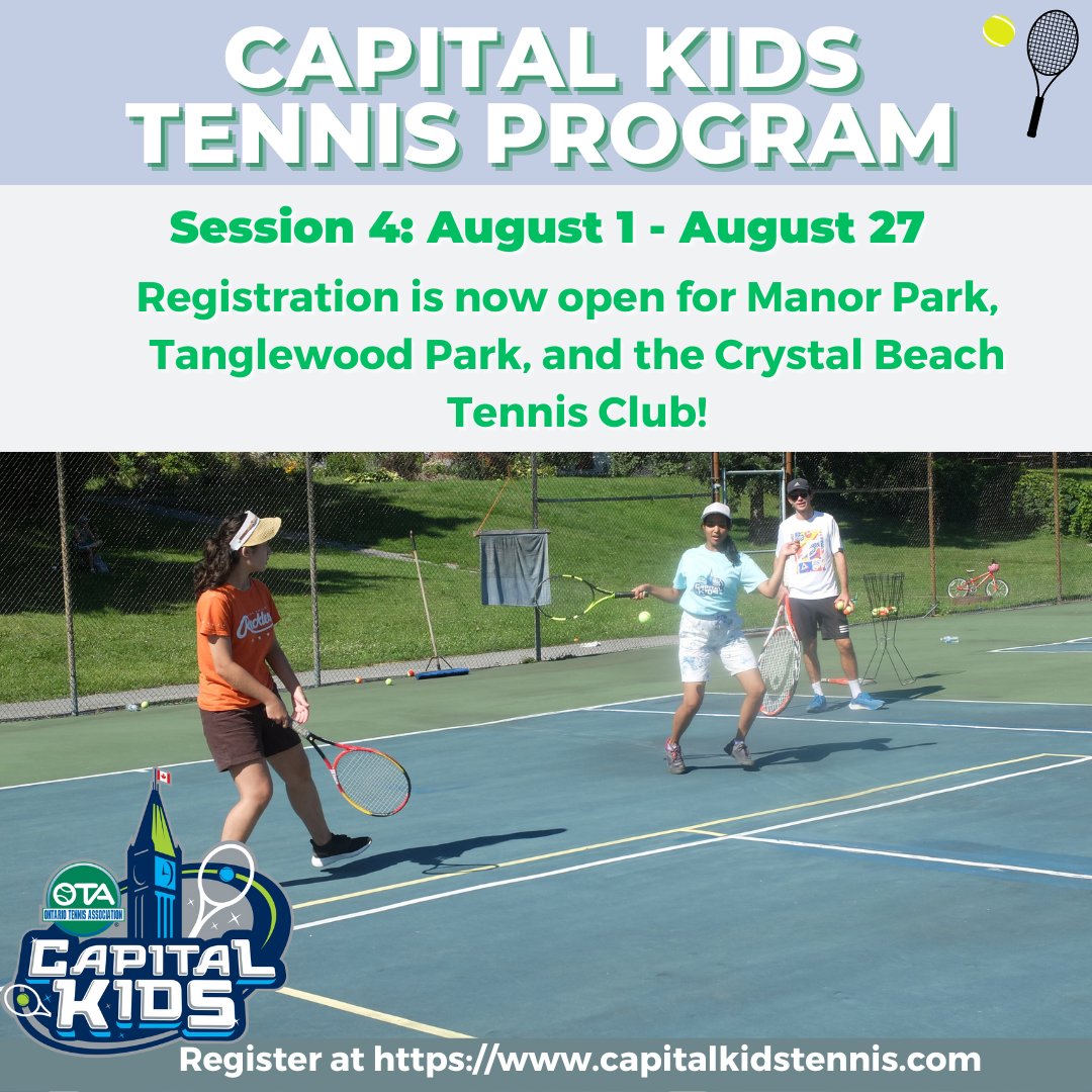 capitalkidstenn's tweet photo. 🎾Registration for the August Capital Kids session at Manor Park, Tanglewood Park, and the Crystal Beach Tennis Club is open!
Manor Park: https://t.co/2vhk8Apdzu
Tanglewood Park: https://t.co/SeYZC7YIx8
Crystal Beach Tennis Club: https://t.co/Ru57kTadyW https://t.co/PBzXaL2g2w
