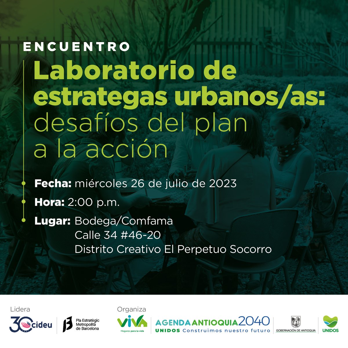 ¿Eres estratega, planificador urbano o trabajas en el sector de desarrollo y gestión del territorio?. Súmate al "Laboratorio de Estrategas: Desafíos del plan a la acción". Un diálogo alrededor de los desafíos de nuestras regiones.
👉 Gratuita Presencial
🔗cideu.org/evento/dialogo…