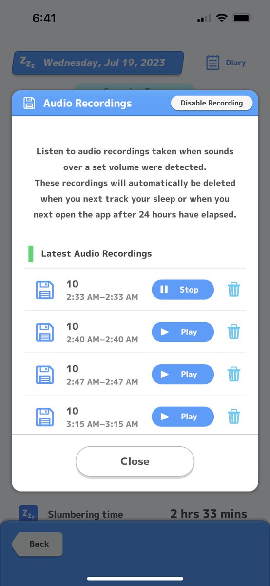 AllisonMH93's tweet photo. I don’t know about you but studying my own sleep on an app is easier/less anxiety then finding a doctor. Pokémon sleep caught me snoring and having some movement in my sleep. This app is cool and can’t wait to study more of my sleep. #PokemonSleep https://t.co/nR6mqF46F7