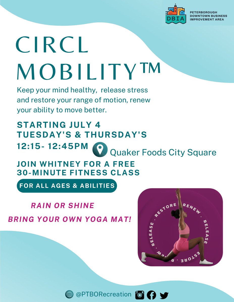AshRealty's tweet photo. FREE EVENT @theBoroPtbo @Ptbo_Canada #summertime #ptbo #yoga #exercise #fitness https://t.co/33Eltv1ZdJ
