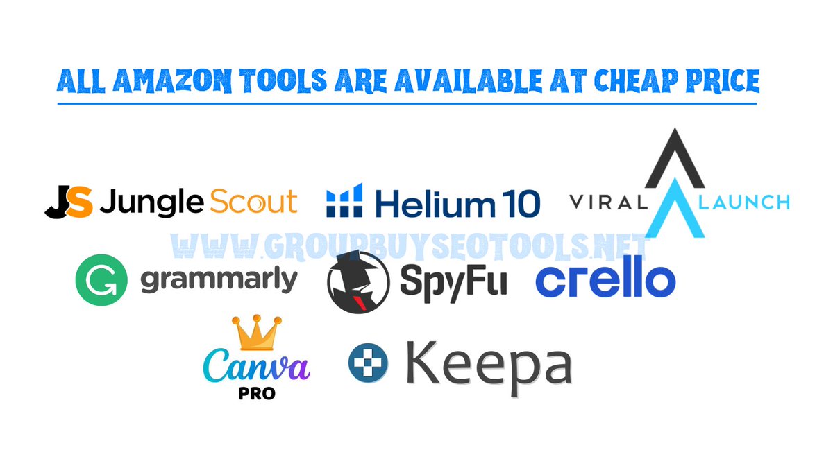 Service_Council's tweet photo. All Amazon Tools Are Available At Cheap Price
👉👉WhatsApp me for More details +923411178042

✅Jungle Scout
✅Helium 10
✅Viral Launch
✅Grammarly
✅Spyfu
✅Crello
✅Canva pro
✅Keepa

#amazon #amazontools #amazonfba #amazonseller https://t.co/63cL7UWZy5