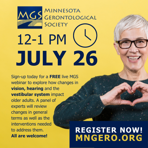 MNGero's tweet photo. This is your last chance to register for a free live Minnesota Gerontological Society webinar on July 26, featuring Becky Olson-Kellogg, Chris Palmer and Dana Urbanski All are welcome!
Sign-up now at https://t.co/HAKkcibBD5 https://t.co/Fg8IEMnC1e